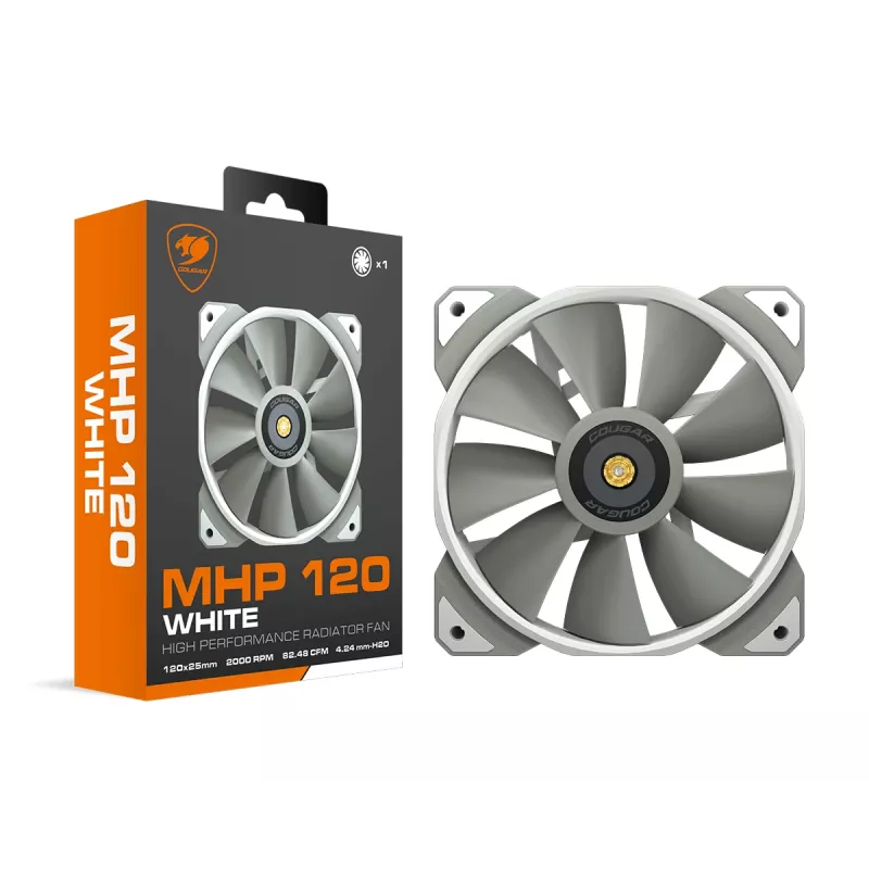 COUGAR MHP 120 korpusa ventilators, balts