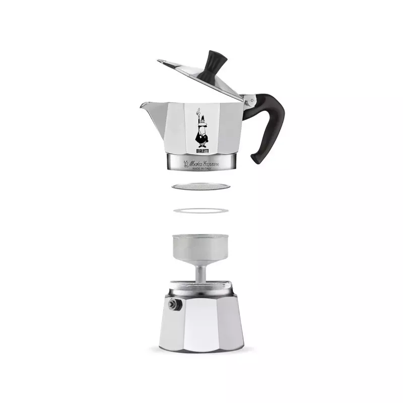 Moka kanna BIALETTI Moka Express alumīnija 2-tase (100 ml) melna