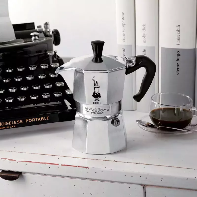 Moka kanna BIALETTI Moka Express alumīnija 2-tase (100 ml) melna