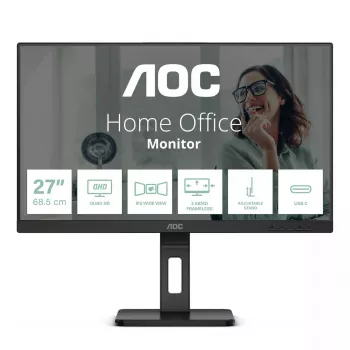 AOC Q27P3CV monitors 68.6 cm (27 colli) 2560 x 1440 pikseļi Quad HD LED Melns