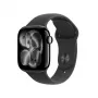 Viedpulkstenis Apple Watch Series 11 GPS + Cellular 42mm Jet Black Aluminium Case ar Black Sport Band - M/L