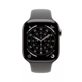 APPLE Watch Series 11 GPS + Cellular 46mm dabīga titāna korpuss ar Stone Grey Sport siksnu M/l