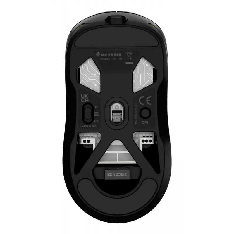 GENESIS Zircon 660 peles spēļu Labā roka RF Bezvadu + Bluetooth + USB Type-A Optiskā 12000 DPI