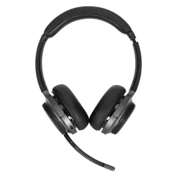Targus AEH104GL bezvadu un vadu austiņas ar mikrofonu, Bluetooth 5.0, USB-C, melnas