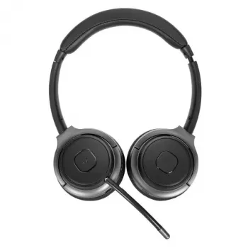 Targus AEH104GL bezvadu un vadu austiņas ar mikrofonu, Bluetooth 5.0, USB-C, melnas