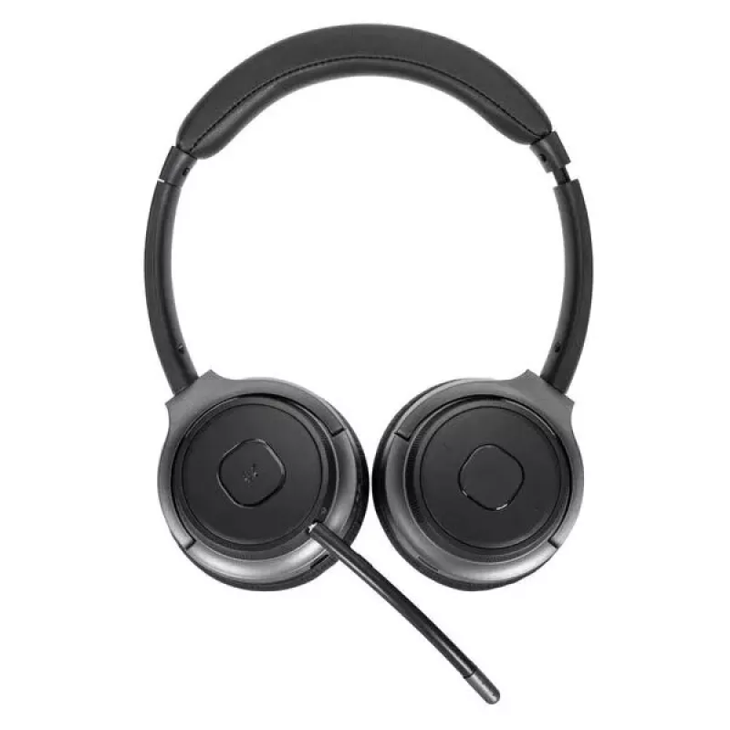 Targus AEH104GL bezvadu un vadu austiņas ar mikrofonu, Bluetooth 5.0, USB-C, melnas
