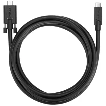 Targus ACC1122GLX USB-C kabelis 1,8 m, melns, USB 3.2 Gen 1
