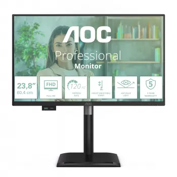 AOC 24P4U monitors 60.5 cm (23.8 inch) 1920 x 1080 pikseļi Full HD melns