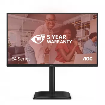 AOC E4 24E4CV dators monitors, 60.5 cm (23.8 colli), 1920 x 1080 pikseļi, Full HD, LED, melns