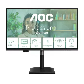 AOC Q27P4U monitors 68.6 cm (27 colli) 2560 x 1440 pikseļi Wide Quad HD Melns