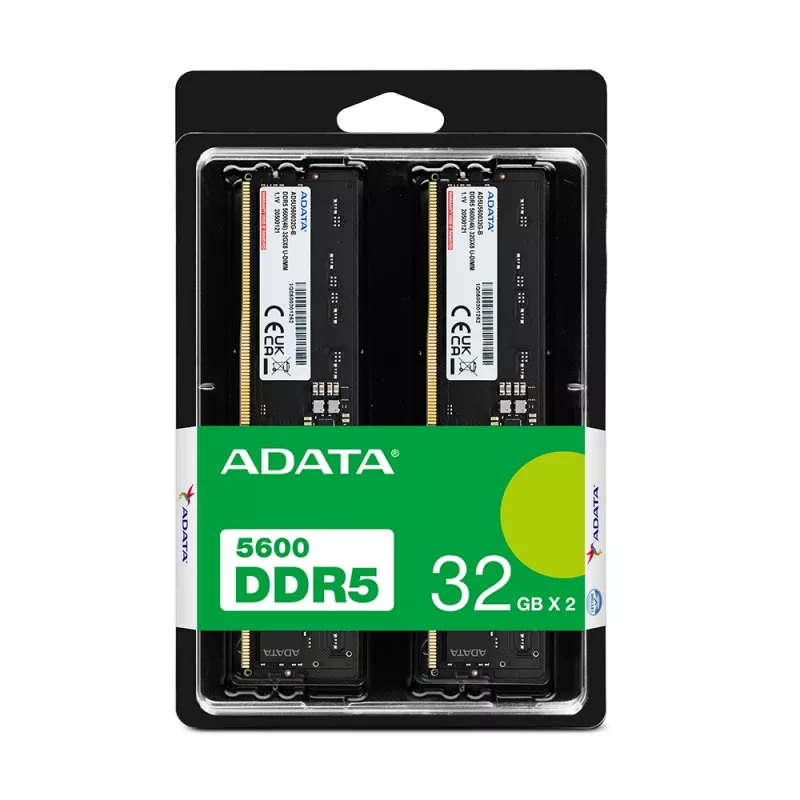 ADATA AD5U560032G-DT atmiņas modulis 64 GB 2 x 32 GB DDR5 288-pin DIMM