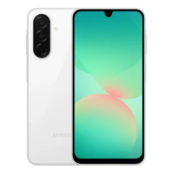 Viedtālrunis Samsung Galaxy A26 5G — 6,7 collu Super AMOLED, 128 GB, 6 GB RAM, 50 MP trīskāršā kamera, IP67, 5000 mAh (Balts)
