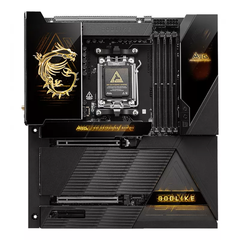 Mātesplate MSI MEG X870E GODLIKE — X870E chipset, AM5 ligzda, E-ATX, DDR5 atbalsts