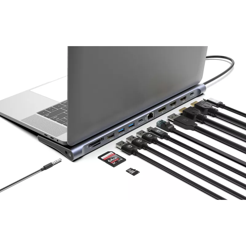 Dock/Hub Manhattan USB-C 10 Porti 4K 60Hz Power Delivery