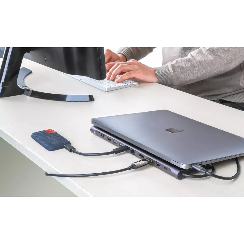 Dock/Hub Manhattan USB-C 10 Porti 4K 60Hz Power Delivery