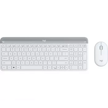 LOGITECH Bezvadu tastatūras un peles komplekts MK470 - Balts - Qwerty US/Int'l
