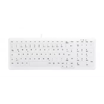Contour Design Active Key Contour ClassicClean medicīnas tastatūra ar noņemamu pārsegu, kompakta, vadu, balta, DE C7000