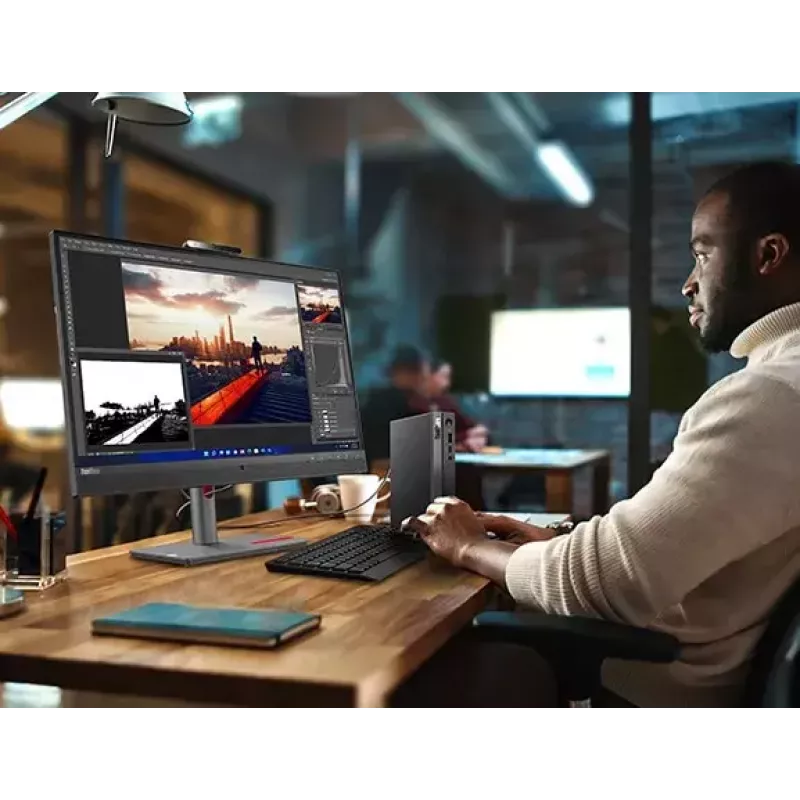Lenovo ThinkCentre neo 50q Gen 4 Mini dators ar Intel® Core™ i5-13420H, 8 GB RAM, 256 GB SSD, Windows 11 Pro, melns