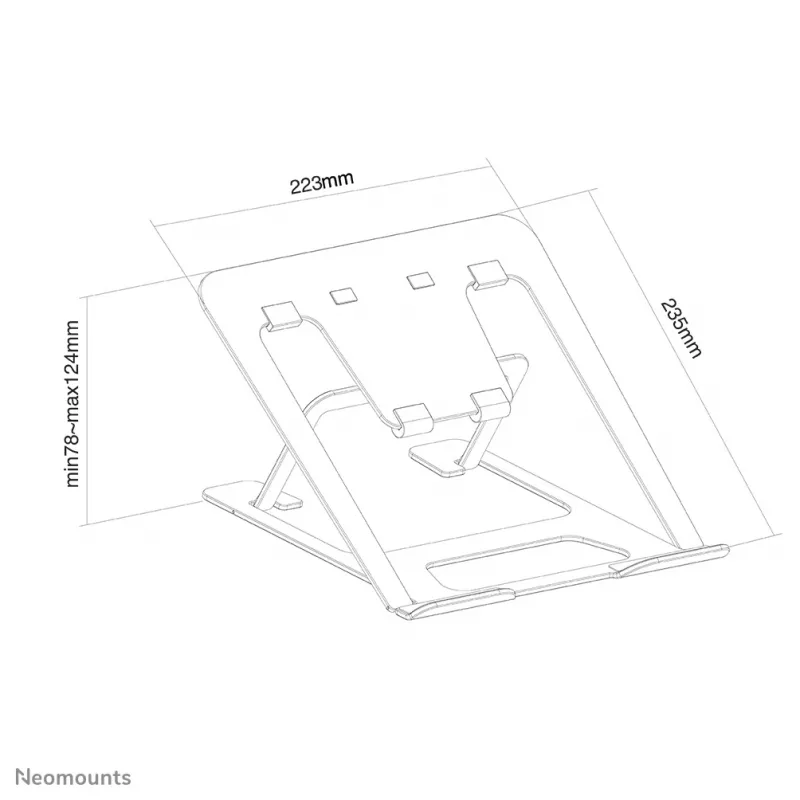 Neomounts NSLS085GREY Statīvs klēpjdatoram 10-17 collas - salokāms - kompakts - universāls