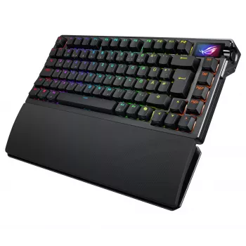 ASUS ROG Azoth Extreme spēļu tastatūra USB + RF bezvadu + Bluetooth QWERTZ Melna
