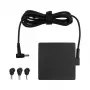 Barošanas adapteris ASUS U90W-01 (ADP-90LE B) 90W, 100–240V ieeja, pasīvā dzesēšana, 75×75 mm, 0.16 m kabelis, melns