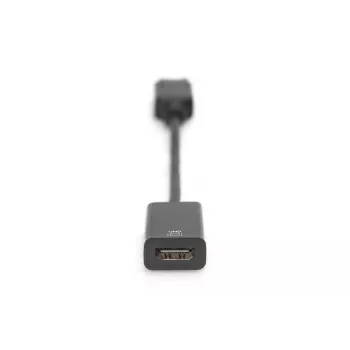 DIGITUS DP - HDMI kabelis 20cm melns DP - HDMI type A M/F HDMI 2.0