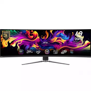 MSI MPG 491CQPDE QD-OLED dators 124.5 cm (49 collu) 5120 x 1440 pikseļi DQHD melns