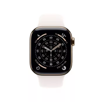 APPLE Watch Series 11 GPS + Cellular 46mm Zelta Titāna Korpusā ar Gaiši Rozā Sporta Siksniņu S/M
