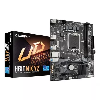 GIGABYTE H610M K V2 mātesplate - Intel Core 14. paaudze, līdz 5600MHz DDR5, 1xPCIe 3.0 M.2, 1GbE LAN, USB 3.2 Gen 1