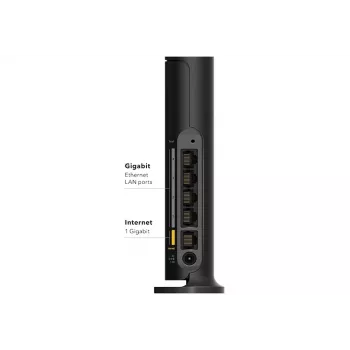 NETGEAR 4-Stream AX1800 bezvadu maršrutētājs Gigabit Ethernet divjoslu (2.4 GHz / 5 GHz) Melns