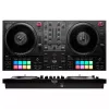 Hercules INPULSE T7 Black DJ kontrolieris — 3.5 mm/6.35 mm austiņu ligzdas, USB kabelis, 652×350×90 mm
