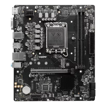 Mātesplate MSI PRO H610M-E — Intel H610, LGA 1700, micro ATX, DDR5, 2x DIMM, max 96 GB, 2.5Gb LAN, HDMI, 4x SATA III