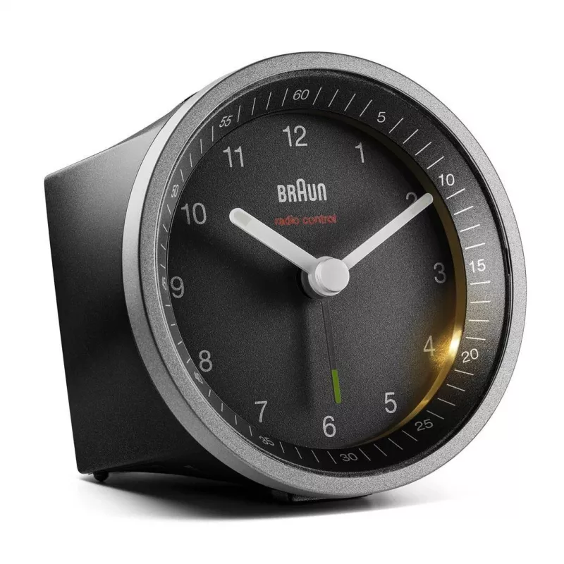Braun BC07SB-DCF kvarca modinātājpulkstenis Melns, Sudrabs