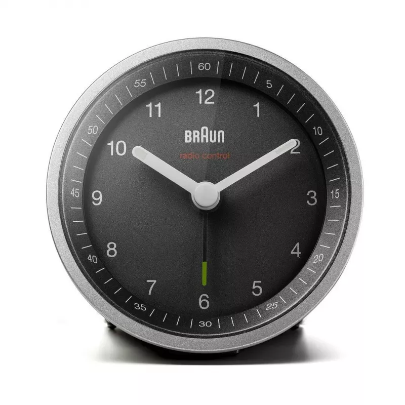 Braun BC07SB-DCF kvarca modinātājpulkstenis Melns, Sudrabs