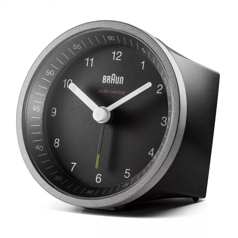 Braun BC07SB-DCF kvarca modinātājpulkstenis Melns, Sudrabs