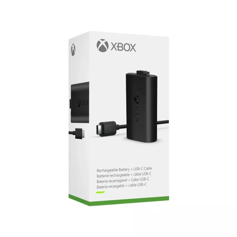 Microsoft Xbox Play & Charge Kit (SXW-00002) akumulators ar USB-C vadu, melns