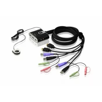 ATEN CS692 2-Port USB HDMI KVM Slēdzis ar Audio, 1920 x 1200 pikseļi, WUXGA, 0.72 W, Melns