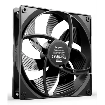 be quiet! Pure Wings 3 140mm PWM trīskāršais komplekts | 3 datora korpusa ventilatori 14 cm melni