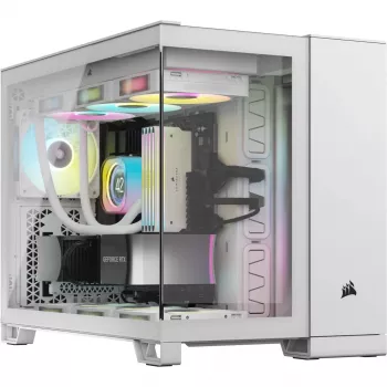 CORSAIR PC korpuss - Icue Link 2500x RGB Micro ATX Divu kameru Balts