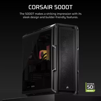 CORSAIR 5000T korpuss - Mid-tower augstas veiktspējas korpuss