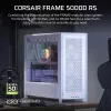 CORSAIR FRAME 5000D RS — balts vidēja torņa dators ar augstu gaisa plūsmu
