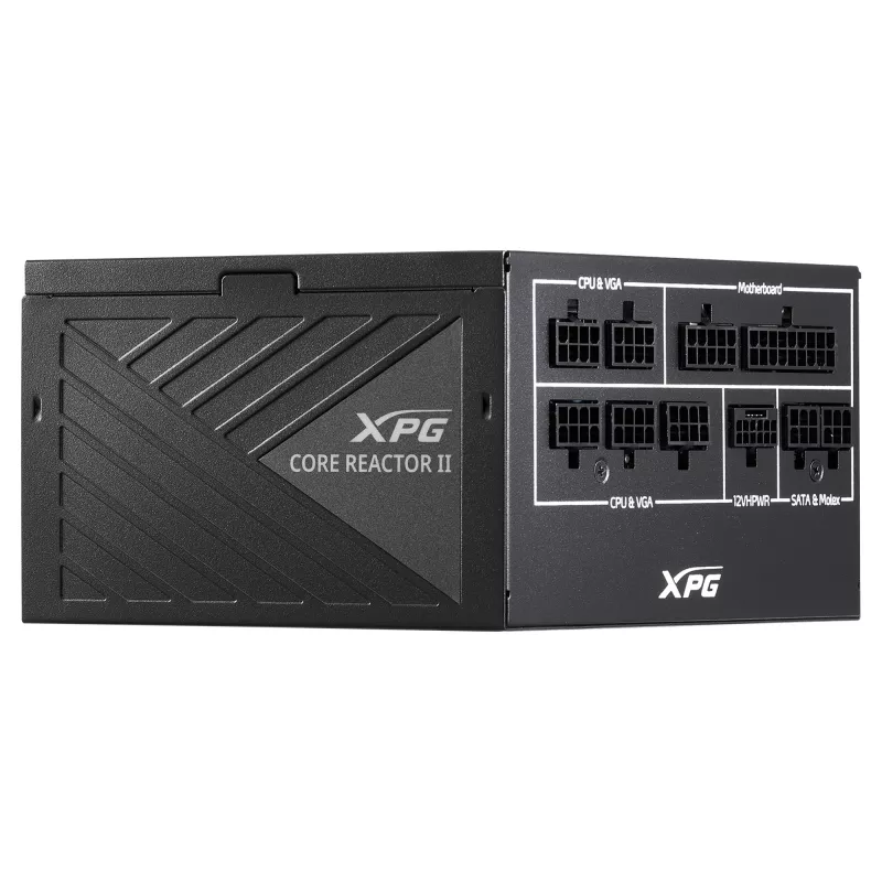 ADATA XPG COREREACTOR II 1000W barošanas avots, ATX 3.0, 80 PLUS Gold, pilnībā modulārs, 100–240 V, 50/60 Hz, melnā krāsā