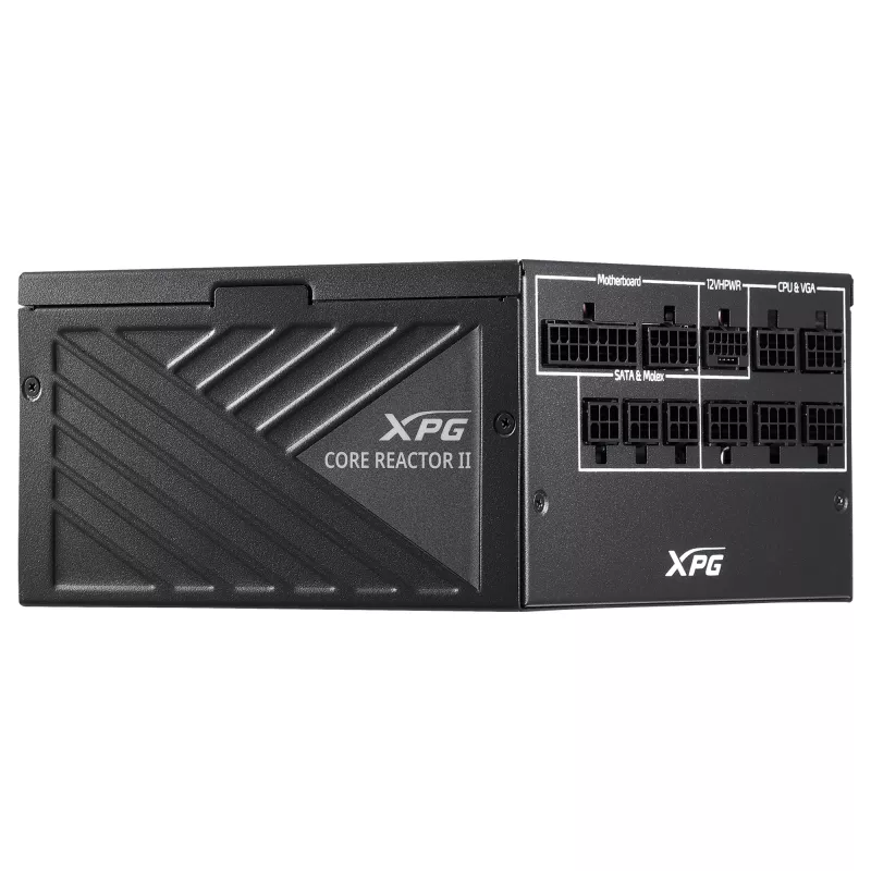 ADATA XPG COREREACTOR II 1000W barošanas avots, ATX 3.0, 80 PLUS Gold, pilnībā modulārs, 100–240 V, 50/60 Hz, melnā krāsā