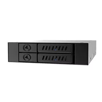 Chieftec CMR-225 paneļa adapteris 3.5 inch uz 2x 2.5 inch SATA diskiem, melns
