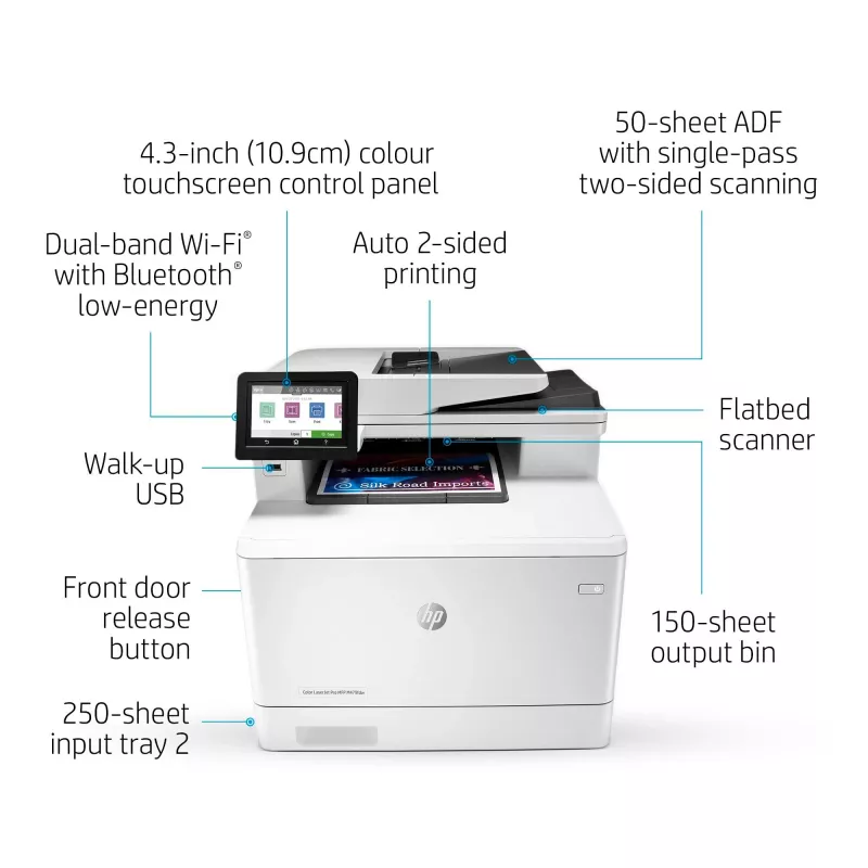 Daudzfunkciju ierīce HP Color LaserJet Pro MFP M479dw lāzerkrāsu drukāšana