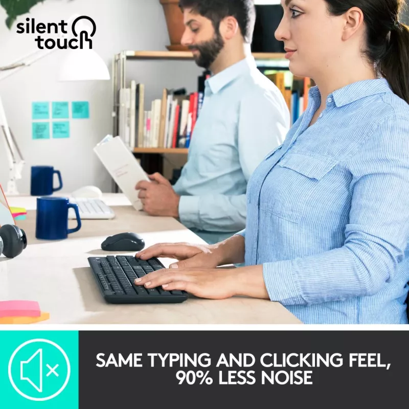 Logitech MK295 Silent Wireless Combo Graphite AZERTY Beļģijas