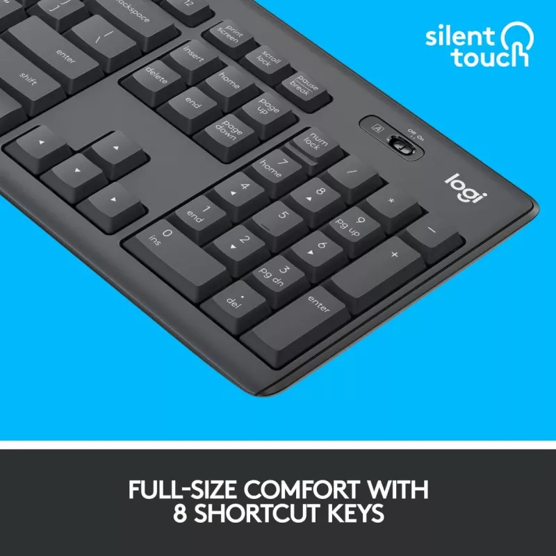 Logitech MK295 Silent Wireless Combo Graphite AZERTY Beļģijas