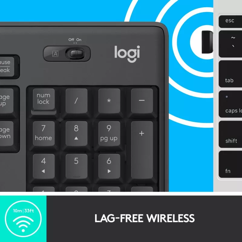Logitech MK295 Silent Wireless Combo Graphite AZERTY Beļģijas