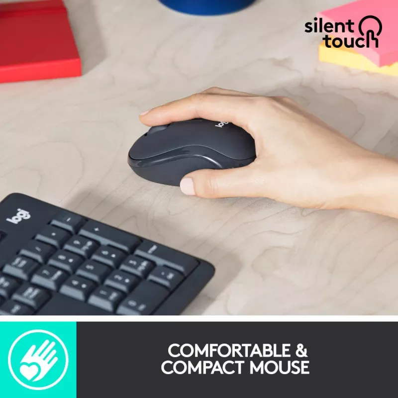 Logitech MK295 Silent Wireless Combo Graphite AZERTY Beļģijas