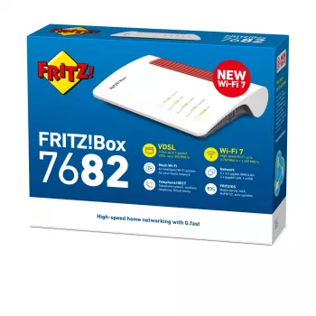 FRITZ!Box 7682 bezvadu maršrutētājs 2.5 Gigabit Ethernet divjoslu (2.4 GHz / 5 GHz) Balts
